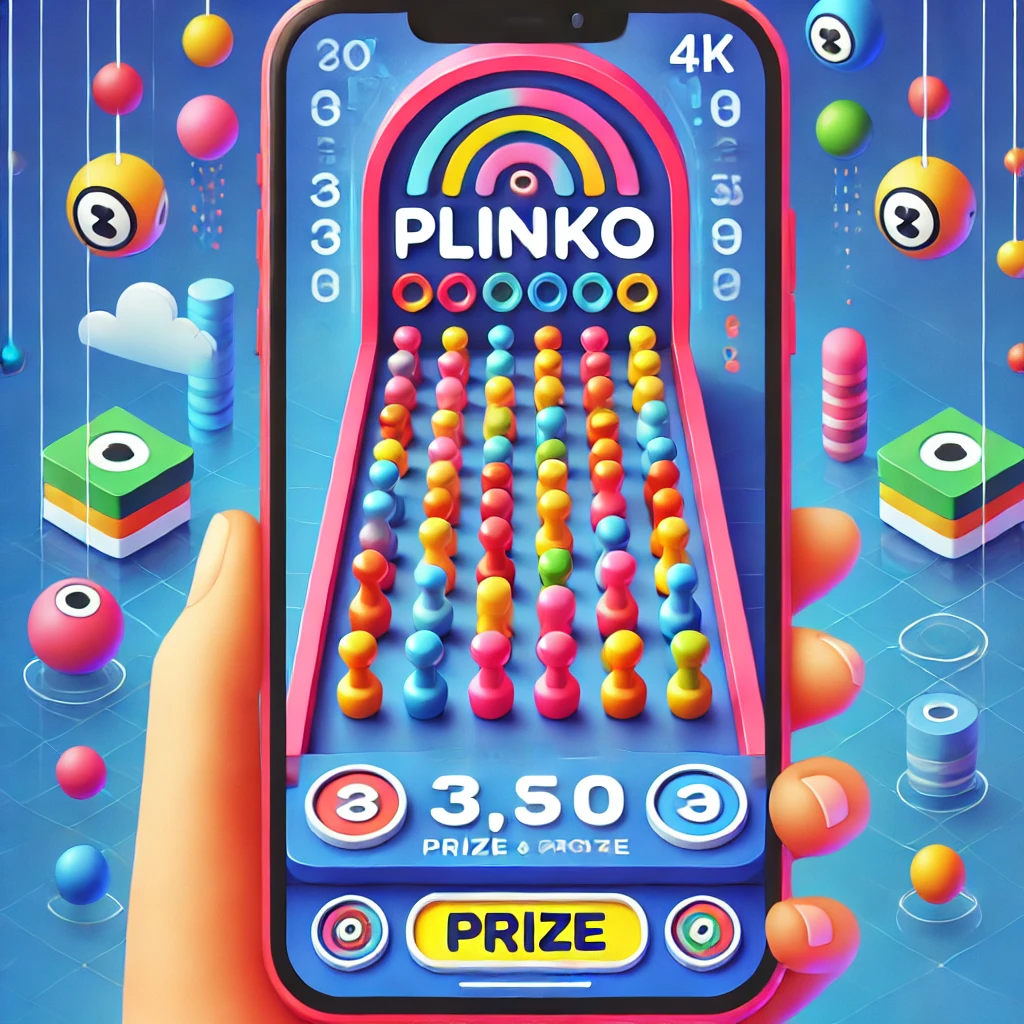 Demo aplikacija Plinko na mobilnom uređaju.