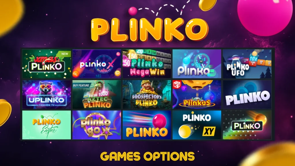 Opcije Plinko casino igre.